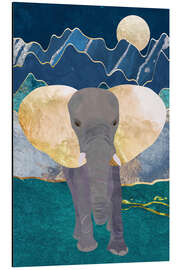 Magnettafel Schöner Elefant im Mondschein