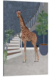 Magnettafel Giraffe an der Treppe