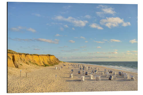 Aluminium print Red cliff on the island Sylt, Germany