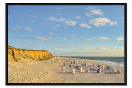 Gerahmter Kunstdruck Rotes Kliff auf Sylt