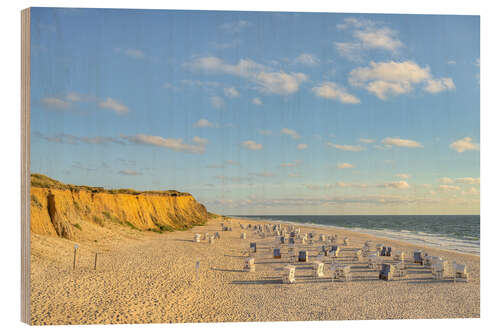 Quadro de madeira Red cliff on the island Sylt, Germany