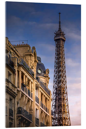 Stampa su vetro acrilico The top of the Eiffel Tower in Paris