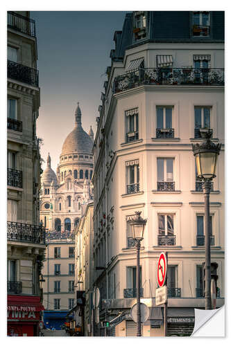 Wandsticker Eine Straße in Paris