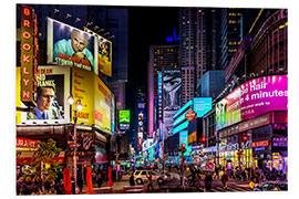 Foam board print Times Square in New York at night