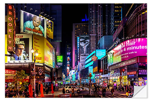 Selvklebende plakat Times Square in New York at night