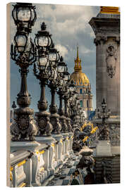 Holzbild Auf der Pont des Invalides