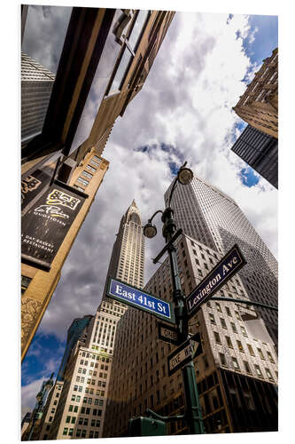 PVC print Looking up on Lexington Avenue, NYC