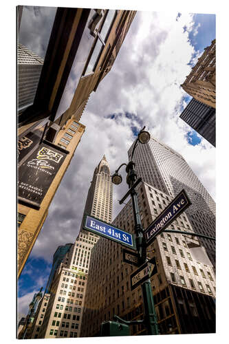 Galleritryck Looking up on Lexington Avenue, NYC