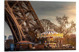 Gallery print A carousel at the Eiffel Tower, Paris