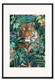 Gerahmter Kunstdruck Dschungeltiger