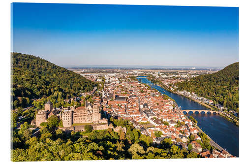 Quadro em acrílico Castelo de Heidelberg visto de cima