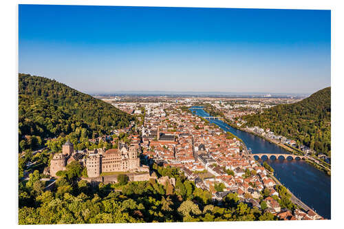 Foam board print Heidelberg Castle from up above