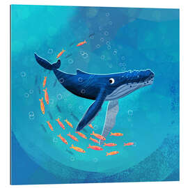 Gallery print Humpback whale with school II