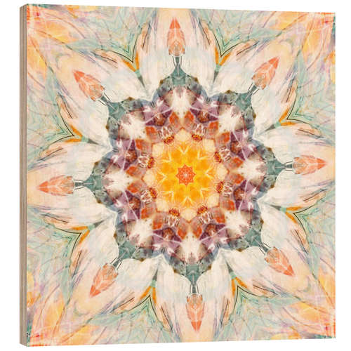 Tableau en bois Mandala beaux rêves