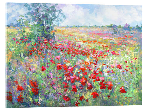 Quadro em acrílico Tuscan Wildflower Field