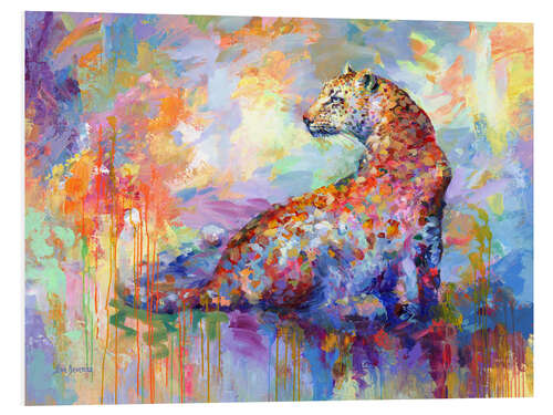 Foam board print Colorful Leopard II