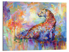 Magnettafel Farbenfroher Leopard II