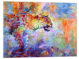Stampa su vetro acrilico  Colorful Leopard - Leon Devenice