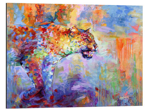 Aluminium print Colorful Leopard