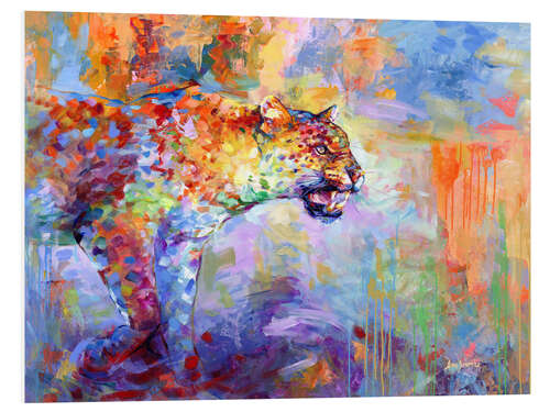 Foam board print Colorful Leopard