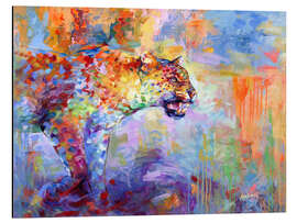 Magnettafel Farbenfroher Leopard