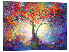 Akrylbilde  Colorful tree of Life III - Leon Devenice