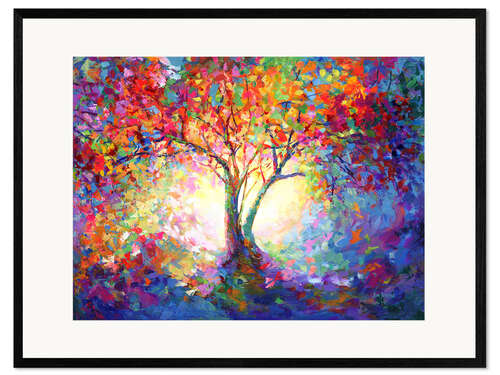 Innrammet kunsttrykk Colorful tree of Life III