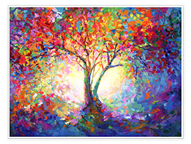 Veggbilde  Colorful tree of Life III - Leon Devenice