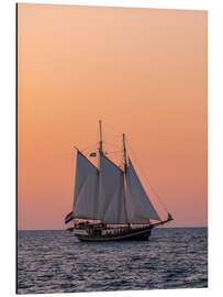 Magnettafel Segelschiff im Sonnenuntergang auf der Hanse Sail
