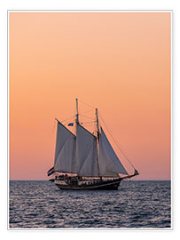 Wandbild  Segelschiff im Sonnenuntergang auf der Hanse Sail - Rico Ködder