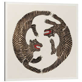 Magnettafel Traditional Japanese Woodblock Tiger