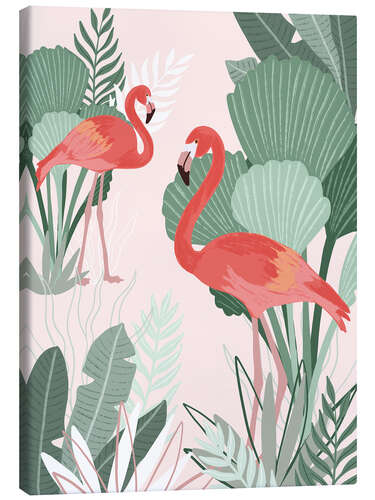 Tableau sur toile Flamingo Dreams