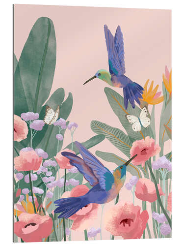 Gallery Print Kolibris und Blüten