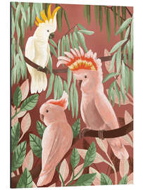 Magnettafel Kakadus auf Zweigen