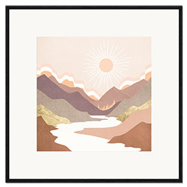 Impression artistique encadrée River in the mountains