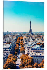 Aluminium print Paris at fall