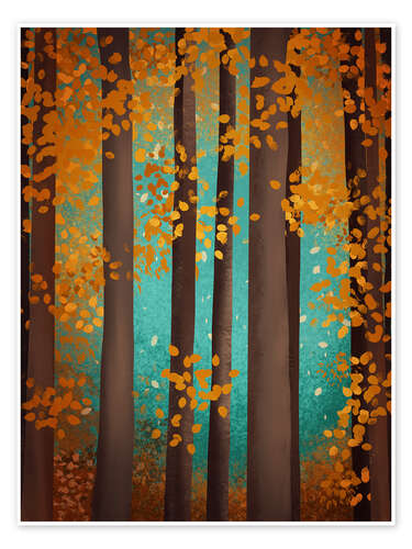 Poster Magischer Herbstwald