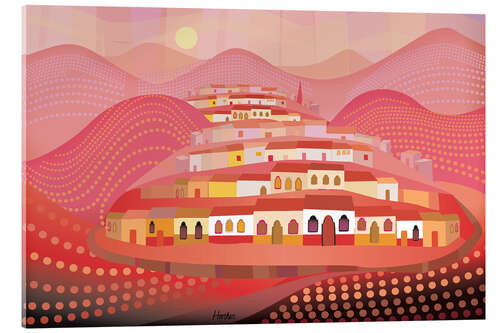 Quadro em acrílico Latin American Mountain Village