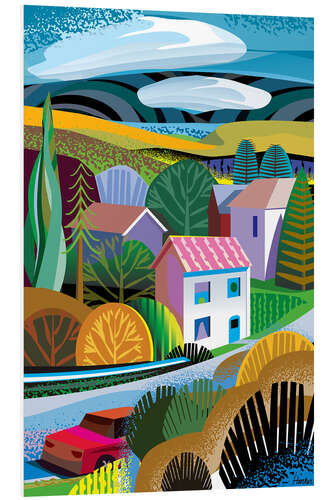 PVC print Village in Europe