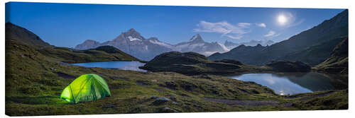 Leinwandbild Vollmond am Bachalpsee in der Schweiz