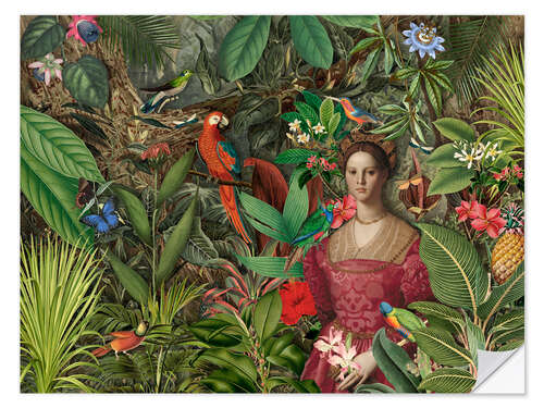 Selvklebende plakat Baroque Jungle Paradise II