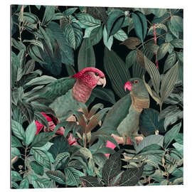 Tableau en plexi-alu Green Jungle Birds