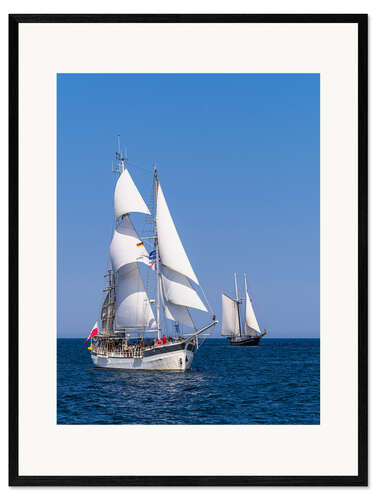Ingelijste kunstdruk Sailing ships during the Hanse Sail