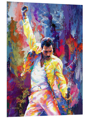 Foam board print Freddie Mercury Pop Art Portrait