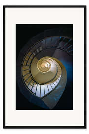 Gerahmter Kunstdruck Moderne Wendeltreppe