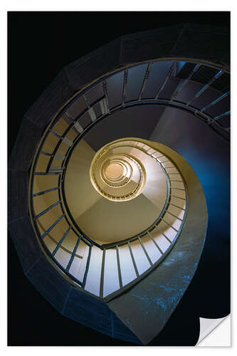 Selvklebende plakat Spiral modern staircase