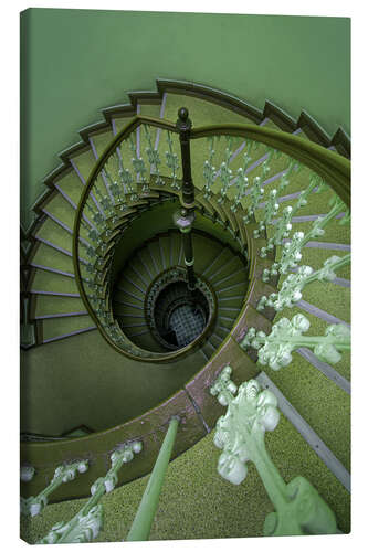 Canvas print Green Spiral Staircase III