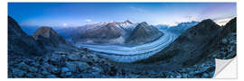 Wall sticker Full moon over the Aletsch Glacier