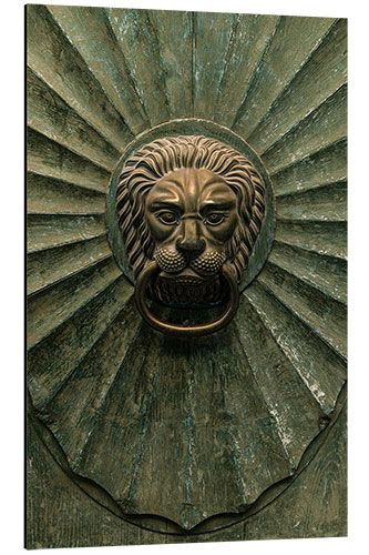 Aluminiumsbilde Doorknob with lion head