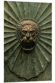 Foam board print Doorknob with lion head